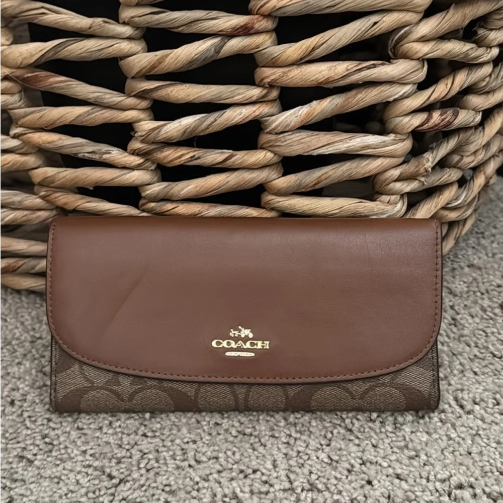 Coach Tan and Brown Women's Wallet